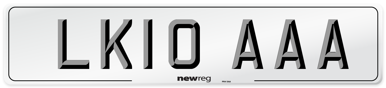 LK10 AAA Number Plate from New Reg